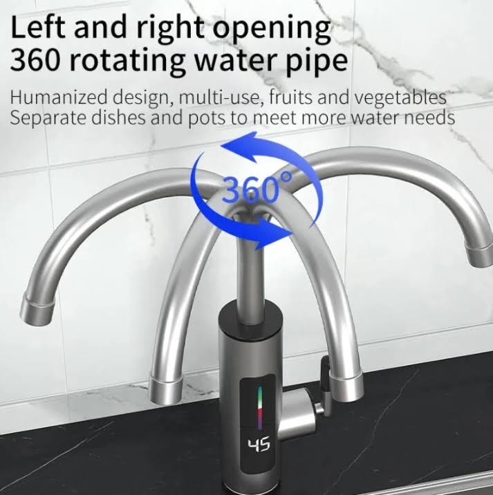 Robinet electric instant, cu display si rotire 360 grade, 3000W