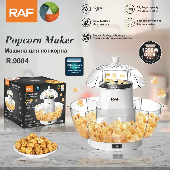 Aparat Electric de Făcut Popcorn RAF R.9004 – 1200W, Preparare fără ulei